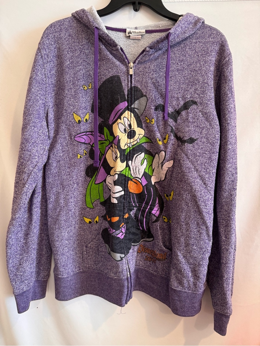 Walt Disney World Parks Purple 2015 Halloween Mickey Sweatshirt Full Zip